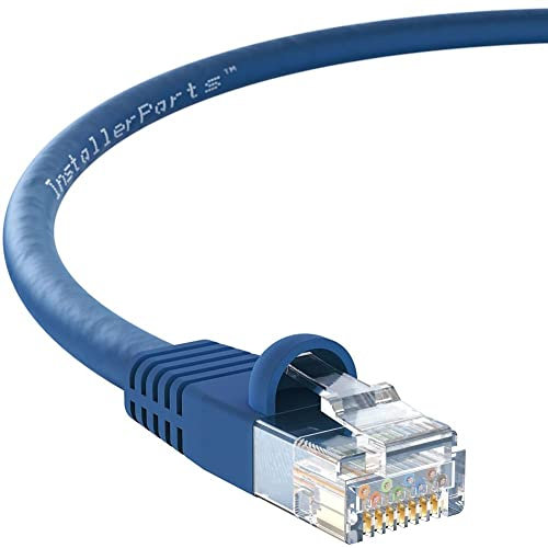 InstallerParts 20 FT Blue Cat6 Ethernet Cable (10 Pack) - 10Gbps, Cat6 Patch Cable, Compatible with Laptops, PCs, Mac, Network Servers, Printers, Routers, Switches, Gaming Consoles