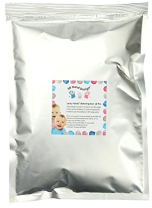 Lucky Hands® Abformpulver 3D Pro - Alginat Schnellabformmasse speziell für Babys mit Farbindikator für Hand und Fußabdrücke in 3D – 3D Abdruck für Babys bis zu Erwachsenen (900 g)
