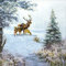 Servietten Hirschfamilie 20 Stk/Packung 33 x 33 cm neu Weihnachten Wald Winter