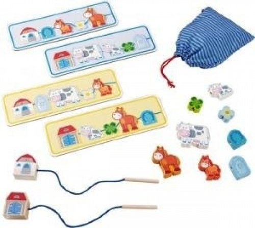 HABERMAAß Fädelspiel Bauernhof 4010168055800