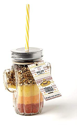 QUAI SUD Mélange Pour Cocktail Verre Cactus | 110g | Tequila Sunrise Aromatisé Grenadine
