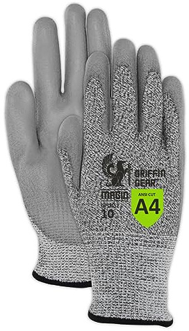 MAGID Griffin Gear ANSI A4 Liquid Repellent Nitrile Work Gloves , 12 Pairs, Size 8/Medium, GPD452