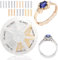 OntaRyon Reductores de Tamaño de Anillo, Para Hacer que el Anillo Sea Más Pequeño, Ajustador de Tamaño Invisible - Resizer Contra Deslizamientos, Dorado y Transparente, Para Oro, Plata, Oro Blanco