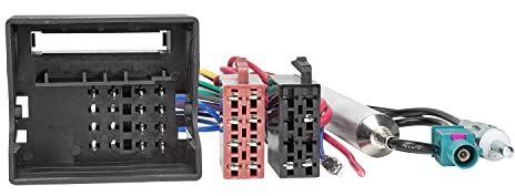 tomzz Audio 7014-000.1 Radio Adapter Kabel kompatibel mit Alfa Citroen FIAT Peugeot Toyota Lancia Quadlock auf ISO + Antennenadapter mit Phantomeinspeisung Fakra auf DIN