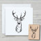 NEWSTAMPS Stempel Hirsch 02 Motivstempel groß aus Holz & Gummi zum Karten basteln, Holzstempel, Tiere, Tierstempel, Scrapbook, Textilstempel, Deko, Kinder