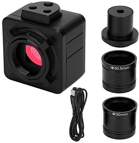 2.2μmmx2.2μm Microscope Camera, USB HD CMOS Digital Electronic Eyepiece Camera, with Mount Adapter, 5MP