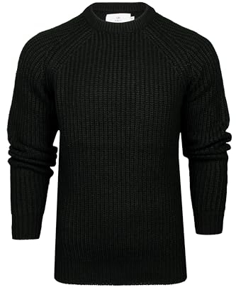 Xact Jersey de punto grueso para hombre, Negro, M