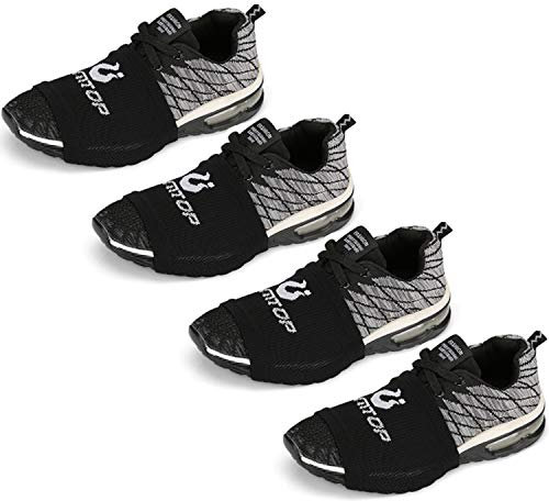 4 Paar Socken zum Tanzen auf glatten Böden über Sneakern, Ballettsocken zum Tanzen für Dreh- und Drehungen auf Holzböden, schützen die Knie, 4 Paar (schwarz), Einheitsgröße