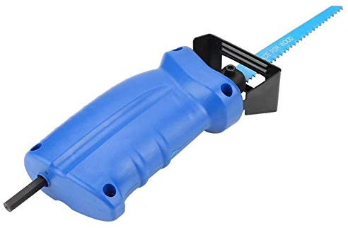 Slscyx Reciprocating Saw Set,Portable Reciprocating Saw Adapter electric drill with reciprocating saw blades and wrench for wood, metal cutting