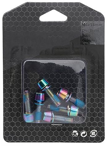 MiOYOOW 6 Pezzi Viti Disco Freno Bici, M6*18mm Viti Freno MTB Bulloni Pinza Freno in Acciaio Inox per Mountain Bike