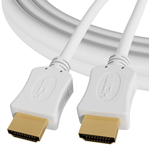 ConnectingU 50cm White 4K/3D HDMI Cable Male to Male with Ethernet, Compatible with PS5, Xbox Series S, Sky, Virgin Media, Blu-ray DVD Player
