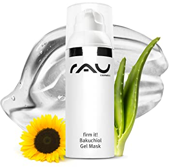 Rau Cosmetics Bakuchiol Maske Gesicht für unreine Haut,reife haut, trockene Haut - Vegane Hautpflege - Gesichtsmaske gege Pickel, Mitesser, Unreinheiten mit Aloe Vera, Carotin & Vitamin E für Glow