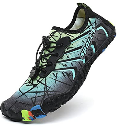 ziitop Badeschuhe Damen Herren Strandschuhe Schnell Trocknend Wasserschuhe Drainagelöcher Strand Schwimmschuhe Unisex Barfußschuhe für Kajakfahren Studio Traillauf Wandern(EU46 Farbverlauf Mondlicht)