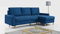 MKS MEBLE Ecksofa - L-Form Sofa mit Schlaffunktion - Wohnlandschaft L Form, Ecksofa mit Schlaffunktion und Bettkasten, Schlafsofa mit Bettkasten, Couch mit Schlaffunktion - Dunkelblau LANG
