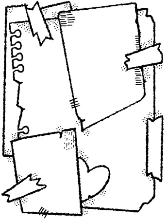 CREATIVE EXPRESSIONS Clear Stamp LYRD Scrap, transparent, 10 x 15 cm