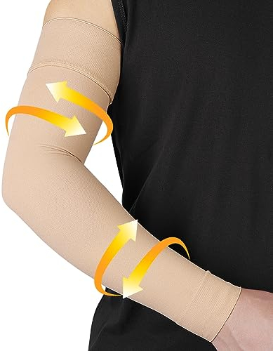 beister Manchon Bras Homme & Femme (3/6),Anti UV Protection UPF 50+ Manche de Bras Avant,Refroidissement Antidérapant Manchette Gaming,Cooling Sport Compression Arm Sleeves pour Cyclisme,Running
