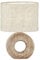 Fischer & Honsel|Tischleuchte, Hanke|holzfarben|Stoffschirm-leinen sand|L: 20,00 cm, B: 13,00 cm, H: 31,00 cm|mit Schnurschalter|1x E14 max. 25,0 Watt|50609, Sandfarben