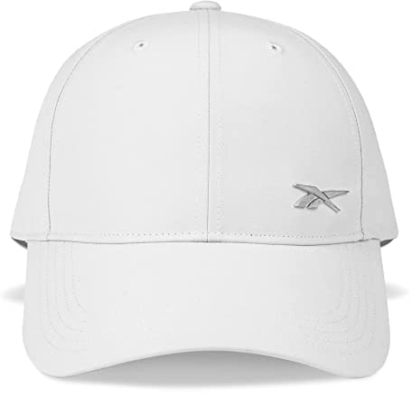 Reebok Damen Active Metal Badge Cap with Adjustable Strap (One Size Fits Most) Baseballkappe, Abzeichen, weiß