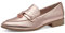 MARCO TOZZI Damen Loafer mit Absatz Elegant Bequem, Metallisch (Rose Metallic), 41 EU