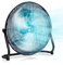 COSTWAY Ventilador Industrial de 160W, Ventilador Silencioso Ø 60 cm con 3 Velocidades, Potente de Aluminio, 3 Aspas Metálicas, Inclinación Ajustable de 145°,Ventilador de Suelo Potente hasta 6,5m