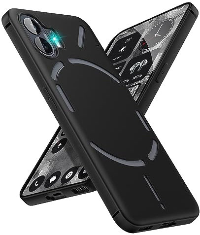 SineOrdo Handyhülle für Nothing Phone 2 Hülle, Schutzhülle Nothing Phone 2 Ultra Dünn Hüllen Silikon TPU Sturzfest Weiches Case Matte - Schwarz