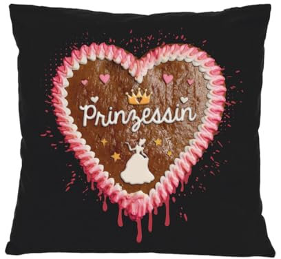 Spaß Kostet Kissen mit Spruch und Füllung Dekokissen Lebkuchenherz Prinzessin