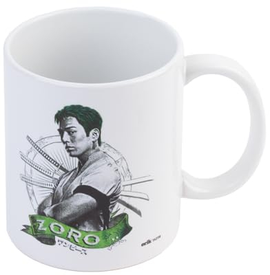 Grupo Erik: Tazza One Piece Zoro | Tazza One Piece da colazione in ceramica, 350 ml, ideale come Tazza Manga Anime, Regalo One Piece, One Piece Zoro Gadget