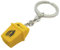 KREATIONS Mini Wheelie Bin Key Holder Epoxy Pendant Trolley Mini Rubbish Classification Keychain-A, yellow coffee
