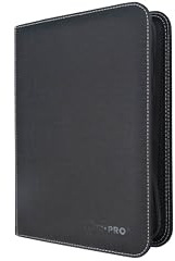 Ultra PRO - Toploader-Ordner mit 4 Fächern und Reißverschluss, hält 80 Karten in Standardgröße, Sportkarten, Baseballkarten, Sammelsammel- und Basketballkarten