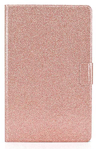 Unichthy Smart Case for iPad Mini 7 A17 Pro 2024/ iPad Mini 6 2021 8.3 Inch 7th/6th Gen. (A2995/A2996/A2567/A2568/A2569) for Women All Glitter Shockproof Sparkle Shell Stand Cover Rose Gold