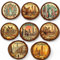 Generic 8 Set NYC (New York City) große Größe Holz Souvenir Kühlschrankmagnete mit Retro & Vintage Designs von NY City - 8 Stück, 10 cm