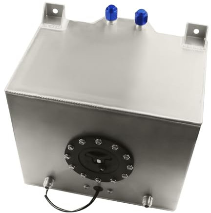 awolsrgiop Kraftstofftank, 20L / 5 Gallonen Aluminium Tanks mit 0-90 Ohm Kraftstoff-Sender, Renntank Tank Kraftstofftank Fuel Benzintank, 40*30*35cm