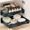 Cajón Telescópico 2 piezas Cajones Extraibles Para Cocina Bandeja Armario Cocina Cajón Deslizante Para Alacena Cajón de Cocina Extensible Desplegable Organizador de Cajones (52-32 x 42 x 7cm)