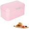 Beufee Panera, Caja de pan de metal rosa Caja de pan de granja Contenedor de almacenamiento de pan grande Soporte para pan para encimera de cocina Contenedor de almacenamiento de pan,