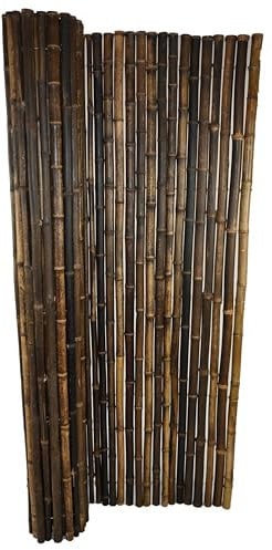 Schwarze Bambusmatte 25-35mm 200 x 180 cm