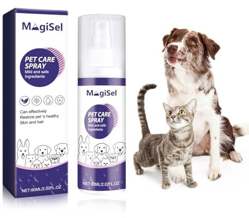 MagiSel Kolloidales Silberspray, Juckreizspray für Pferde & Hunde, 60 ml Sprühflasche, Gegen Juckreiz, Entzündungen & Ekzeme, Wundspray und Mittel Gegen Juckreiz
