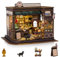 Cuteefun DIY Miniatur-Haus Bausatz für Erwachsene zum Bauen von DIY Handwerkshaus Modellbausatz mit Möbel und Werkzeug Machen Sie Ihr eigenes kreatives Geschenk (Zauberladen)