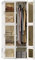 Weißer Tragbarer Kleiderschrank, Schrank 69x170x50 cm Faltbarer Mehrzweckschrank mit Kleiderstange und Magnettüren, Sehr Einfache Montage, für Wohnzimmer Schlafzimmer Wohnung (Durchsichtige Tür)