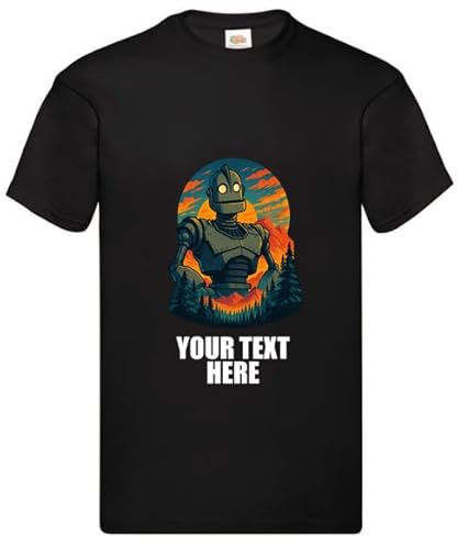 Iron Kid's Children's T-Shirt Custom Personalised Tshirt Tee Kids Shirt Top Cute Merch Funny Boys Girls Unisex Black Giant The 4