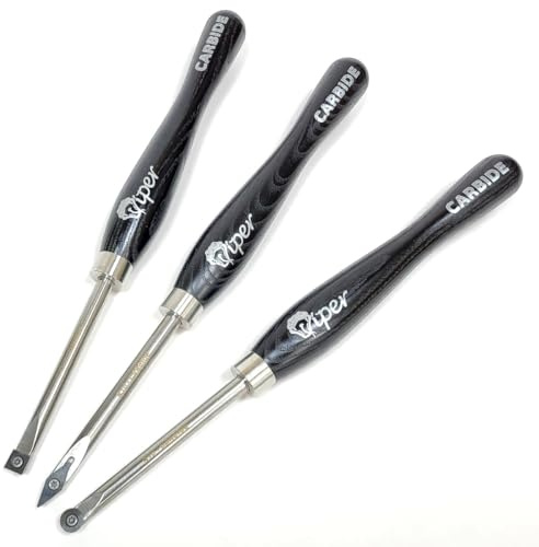 Charnwood TCSET3S Carbide Tipped Wood Turning Tool - 3 Piece Set