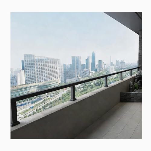 LVLDAWA Kit Ringhiera Orizzontale Per Esterni, Ringhiera Piatta Estensione Per Muro, Recinzione Temporanea Rialzata Per Piscina, Cortile Balcone Per Giardino Patio(100X20CM)