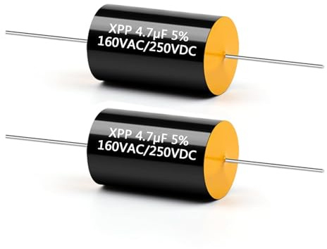 Willwewon 2PCS Kondensator Frequenzteiler 250V 4.7UF Auto Tweeter Audio Lautsprecher Frequenzteiler Crossover Polypropylenfilm Nicht-Polarität Kondensator