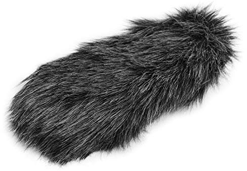 aqxreight Furry Windscreen, Microphone Windshield Cover Muff for on Camera Mic, with 2.2cm Mounting Hole, Compatible with VideoMicro MM1, Reduces Wind Noise Indoor Outdoor (Large)