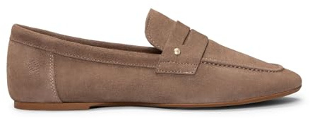 Mocassins pour Pieds Larges en Daim Taupe, EU 38