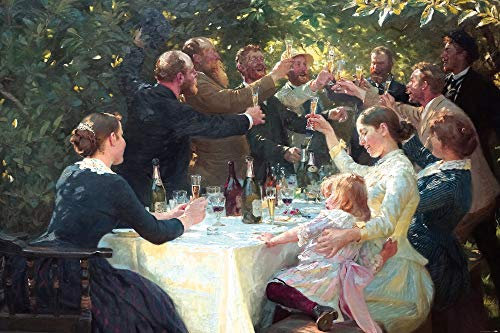 1art1 Peter Severen Kroyer Poster Hip, Hip, Hurra! Künstlerfest In Skagen, 1888 Kunstdruck Bild 120x80 cm