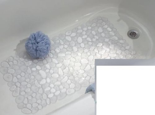 Wannen-Einlage Kiesel transparent -farblos Badewannen-Einlage Bade-Matte-Maße:70x37cm