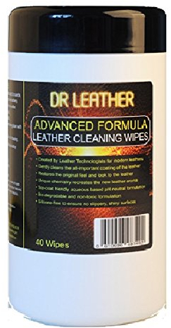 Dr Leather Advanced Cleaner & Conditioner Wipes **40 WIPE TUB**FOR CAR, SOFA, HANDBAG ETC**