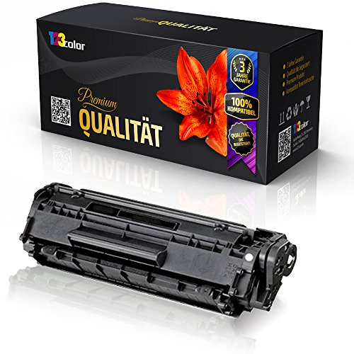 123Color Alternative Tonerkartusche kompatibel für HP LaserJet 3052 LaserJet 3055 LaserJet M1005MFP LaserJet M1319F MFP Q2612A Q 2612A HP12A HP 12A Black Schwarz XXL - Toner Edition Serie