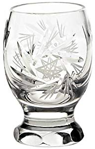 CRISTALICA Schnapsglas Wodkaglas Schleuderstern 50ml Bleikristall Likörglas Shot Stamper