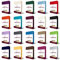 EllaTex FROTTEE Topper Spannbettlaken 180x200-200x200 cm, in Farbe: Burgund